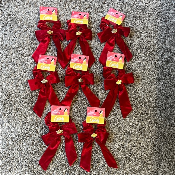 Goody Other - Disney Princess BELLE Ouchless Hair Scrunchy/Bow Goodie Set of 8 NEW